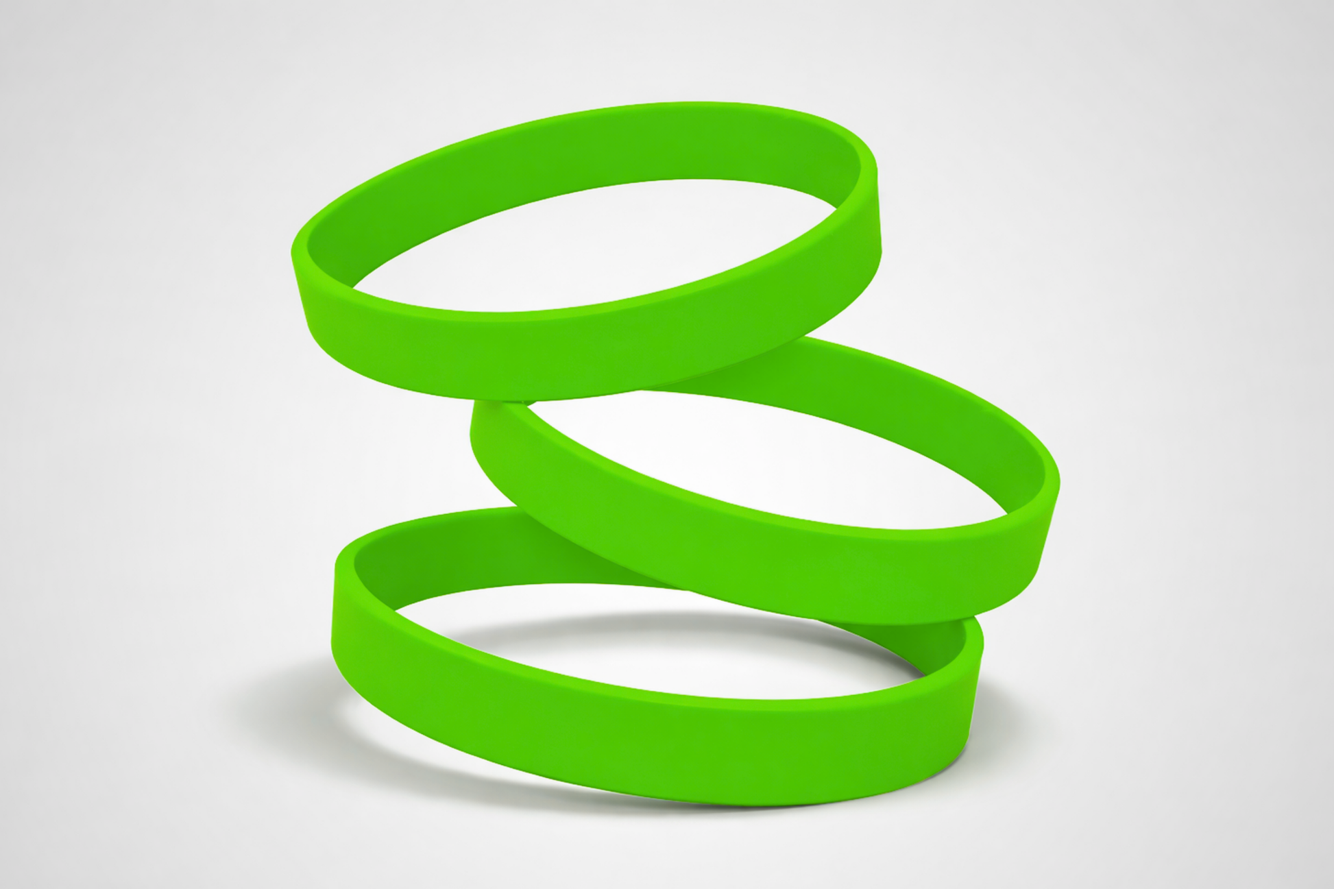 Bracelets silicone sans impression de JM Band®. Achetez des bracelets de silicone en Vert ici.