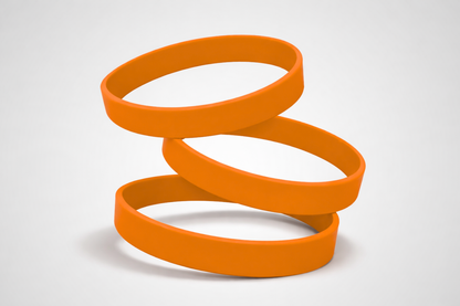 Bracelets silicone sans impression de JM Band®. Achetez des bracelets de silicone en Orange ici.