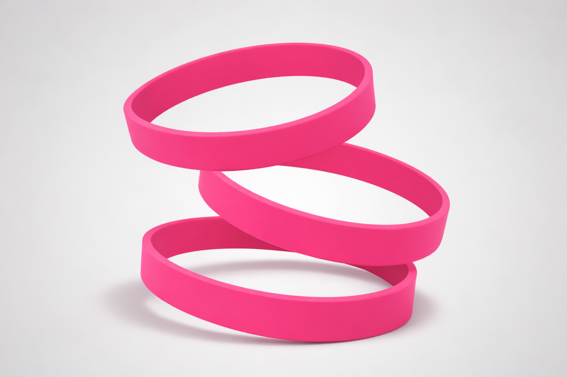 Bracelets silicone sans impression de JM Band®. Achetez des bracelets de silicone en Rose ici.