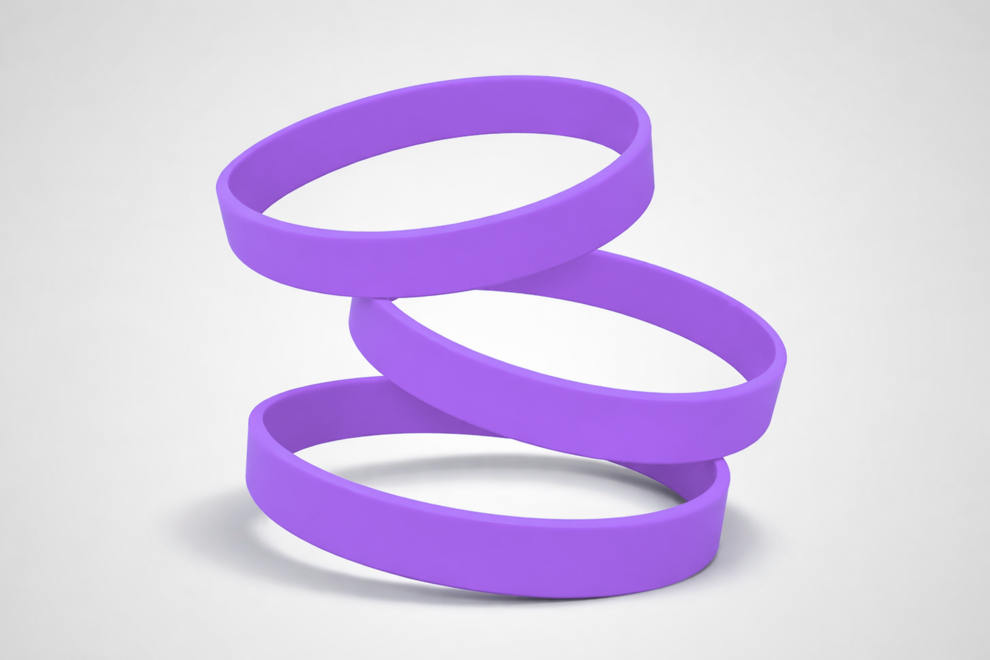 Bracelets silicone sans impression de JM Band®. Achetez des bracelets de silicone en Violet ici.