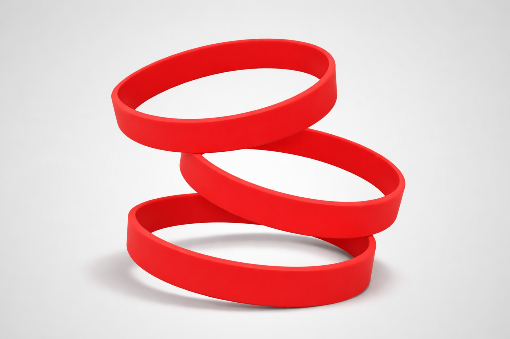 Bracelets silicone sans impression de JM Band®. Achetez des bracelets de silicone en Rouge ici.