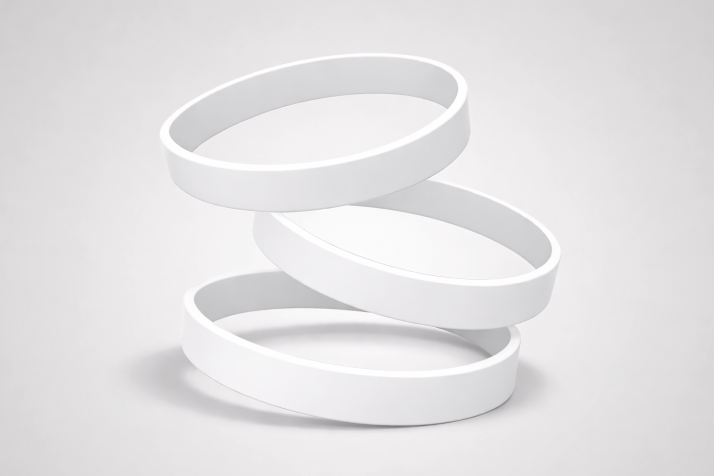 Bracelets silicone sans impression de JM Band®. Achetez des bracelets de silicone en Blanc ici.