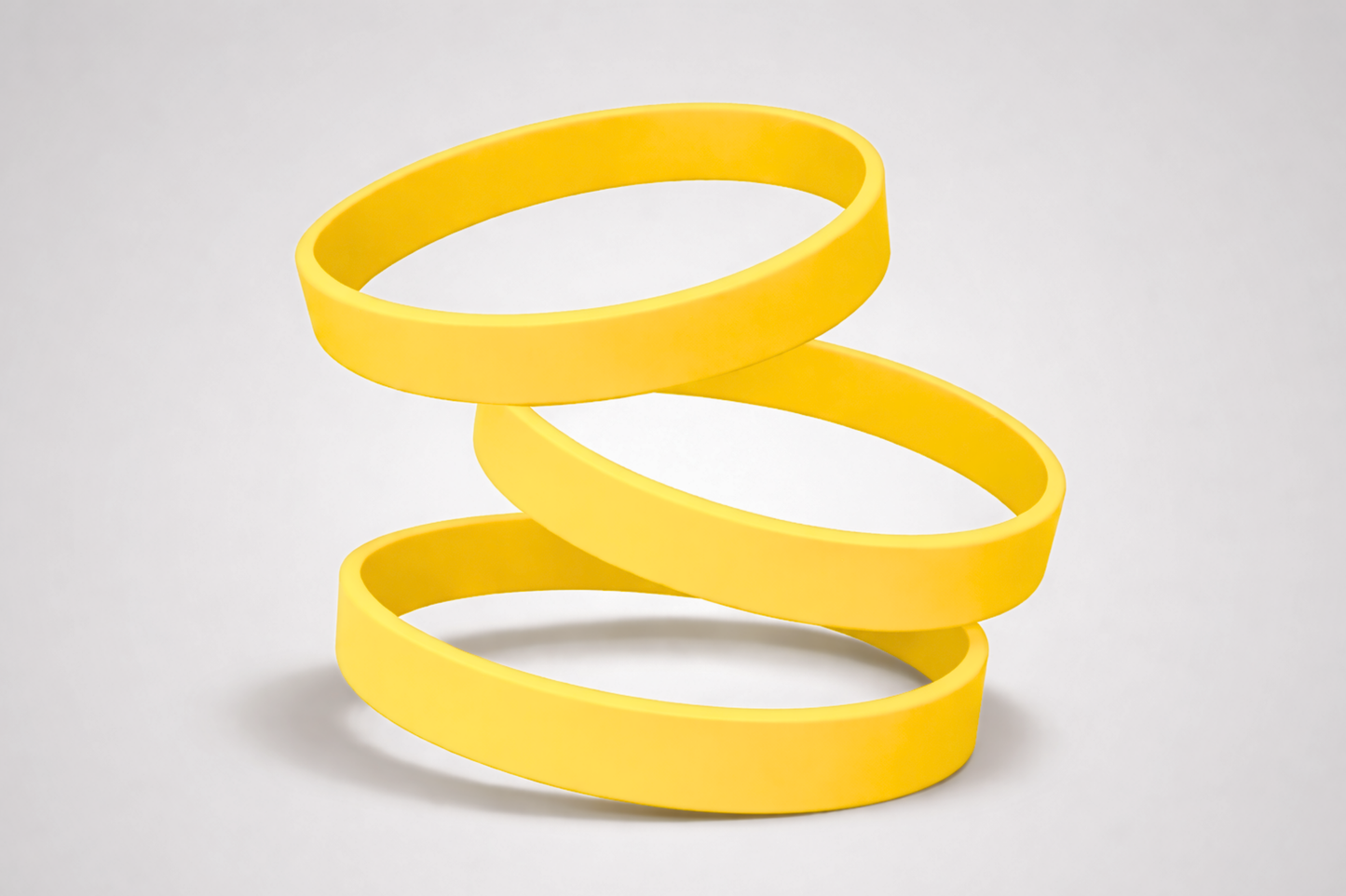 Bracelets silicone sans impression de JM Band®. Achetez des bracelets de silicone en Jaune ici.