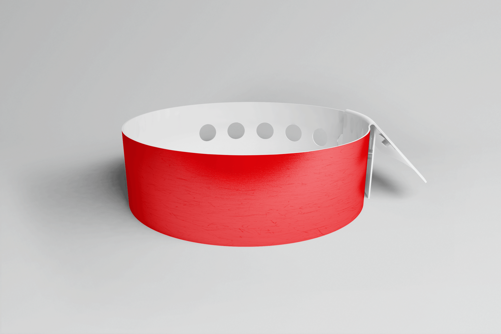 Forme en L nature - bracelet en vinyle en vinyle JM Band CH 1 rouge