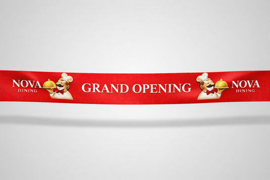 Mit Farbe bedrucktes Einweihungsband