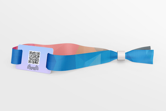 Bracelets RFID et QR en tissu avec bracelets en tissu imprimé en couleur jm groupe ch