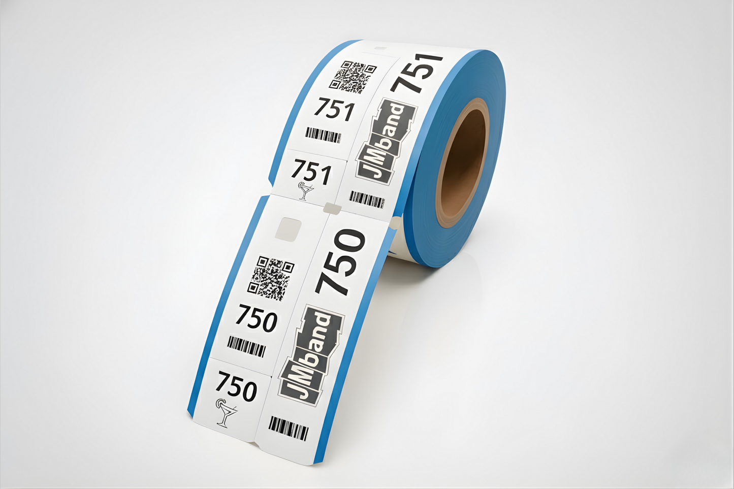 Tickets thermiques en 3 parties (1000 pièces) en rouleau