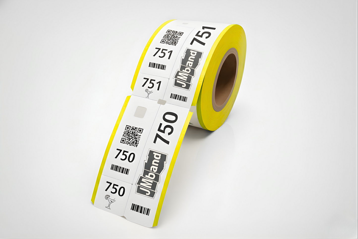 Tickets thermiques en 3 parties (1000 pièces) en rouleau