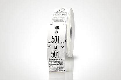 Tickets vestiaire 2-parties (500pcs)