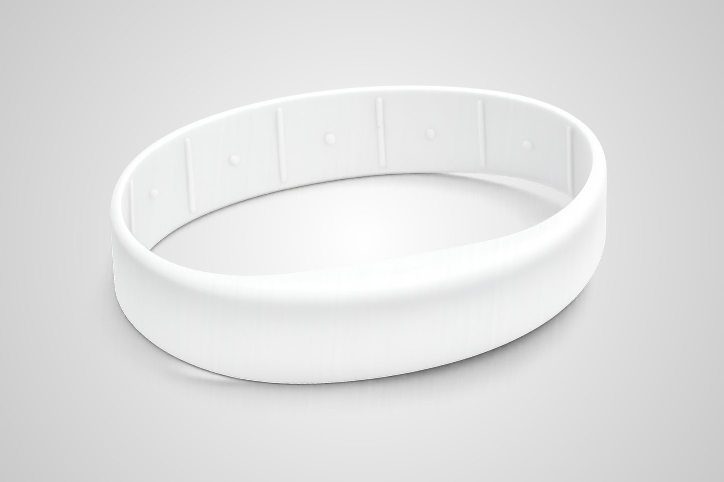 Bracelet en silicone blanc de JM Band® avec impression et RFID