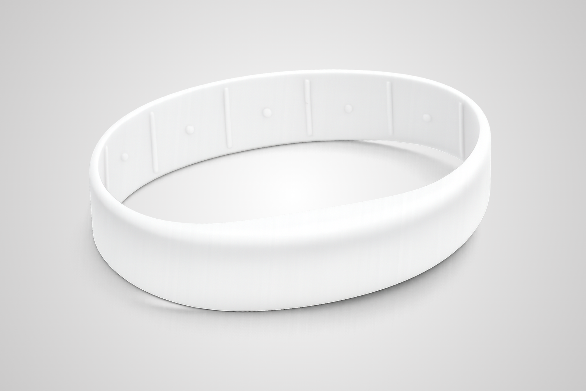 Bracelet en silicone blanc de JM Band® avec impression et RFID