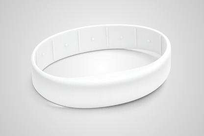 Bracelet en silicone blanc de JM Band® avec impression et RFID