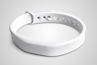 Bracelet en silicone blanc avec NFC et sangle pour ajuster la taille - JM Band®