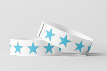 Papier-bracelets - bracelets en papier préimprimées JM Band CH 10 Blue Stars