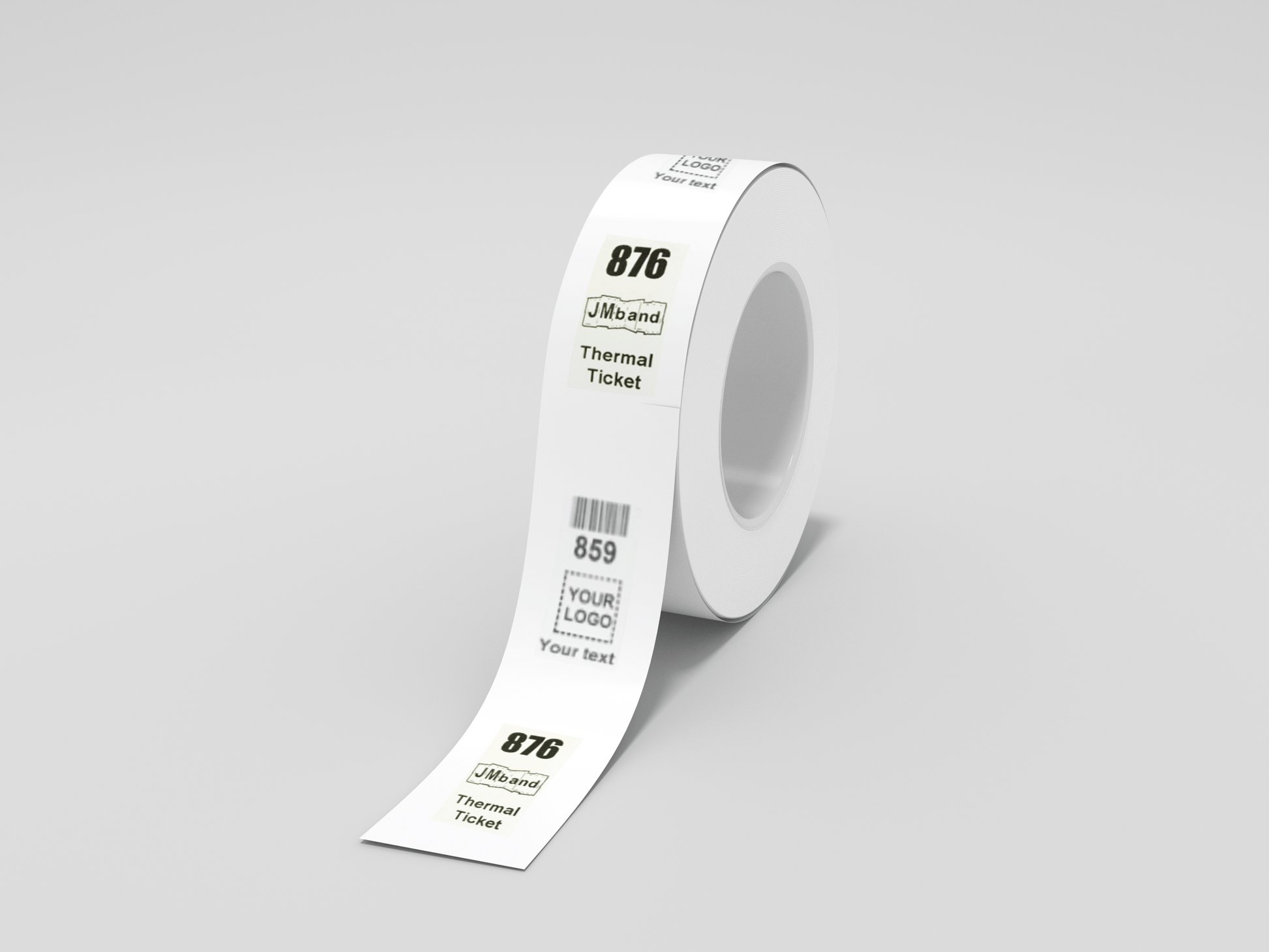Z-ticket avec billets d'impression JM Band ch 100 blanc