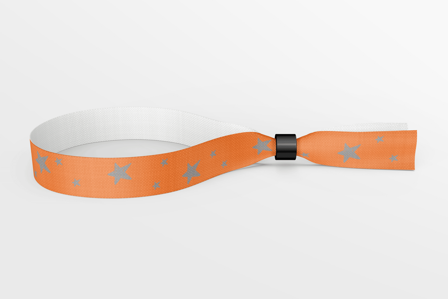 Bracelets textiles avec étoiles et couleurs tissu bracelet jm groupe ch 50 orange avec étoiles gris