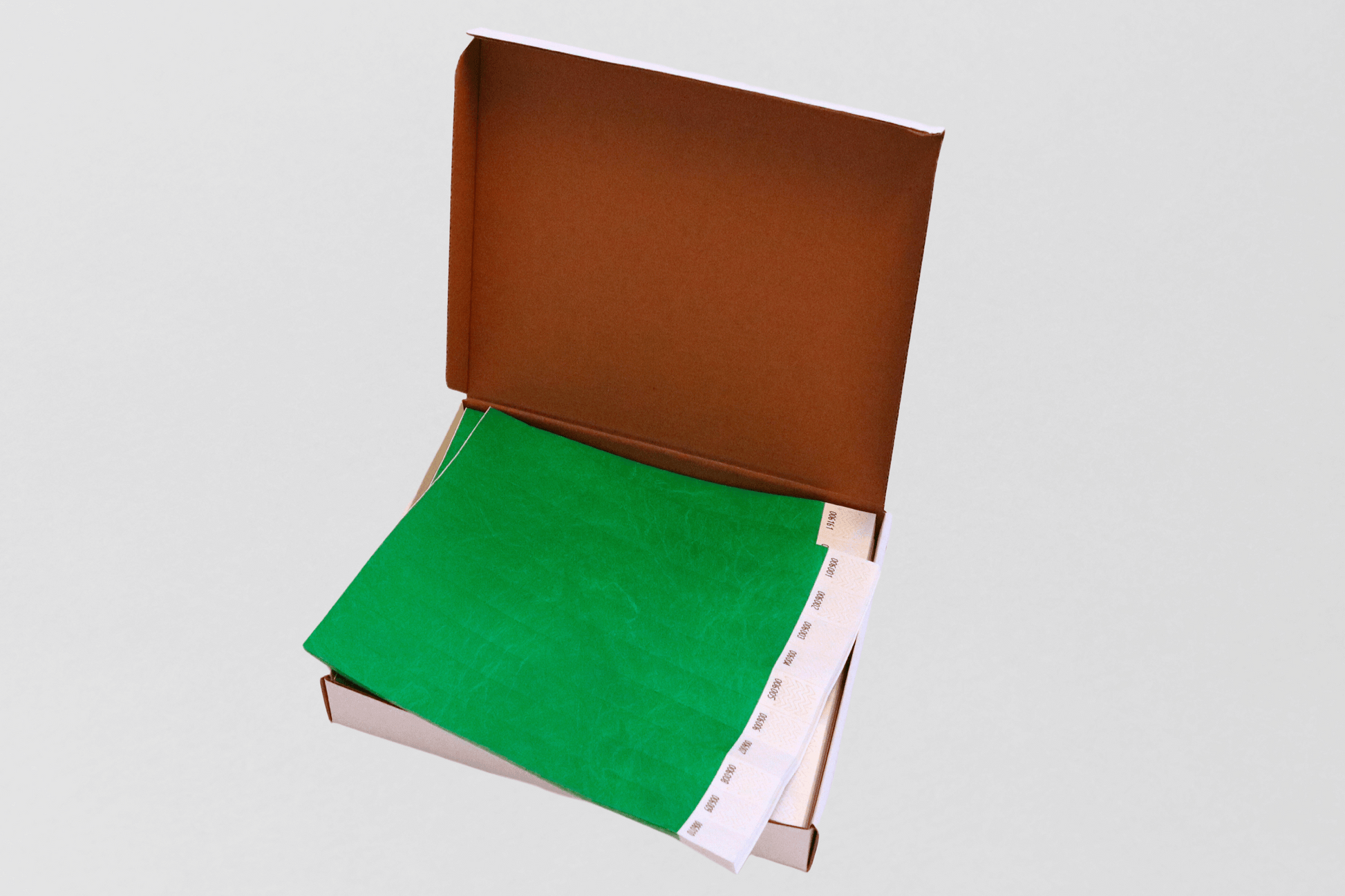 Boîte de bracelets en papier de 1000 - bracelets en papier en papier ordinaire JM Band CH 1 Green foncé