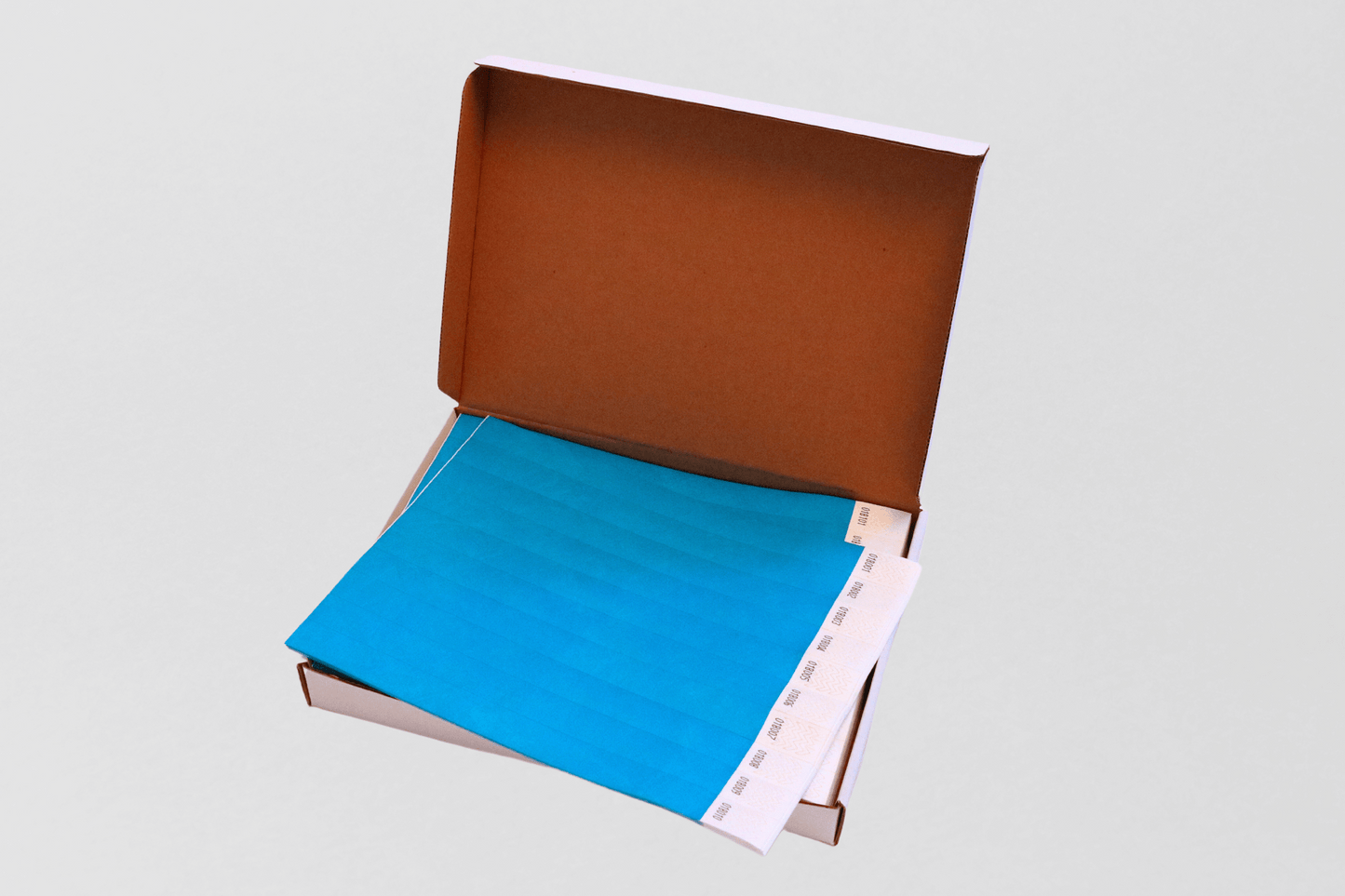 Boîte de bracelets en papier de 1000 - bracelets en papier ordinaire JM Band CH 1 Bleu