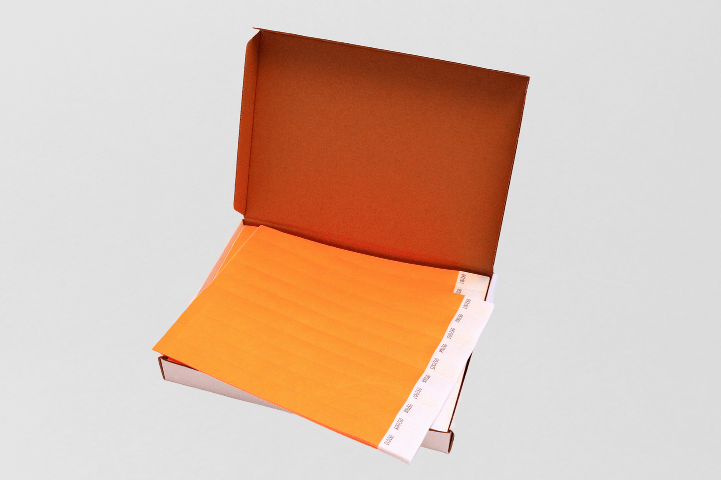 Boîte de bracelets en papier de 1000 - bracelets en papier ordinaire JM Band CH 1 Orange